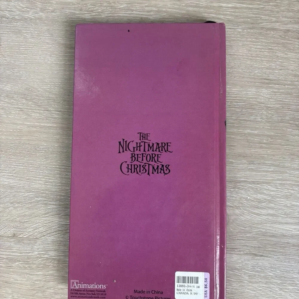Disney Nightmare Before Christmas Sally Glitter Journal Notebook Bookmark READ!